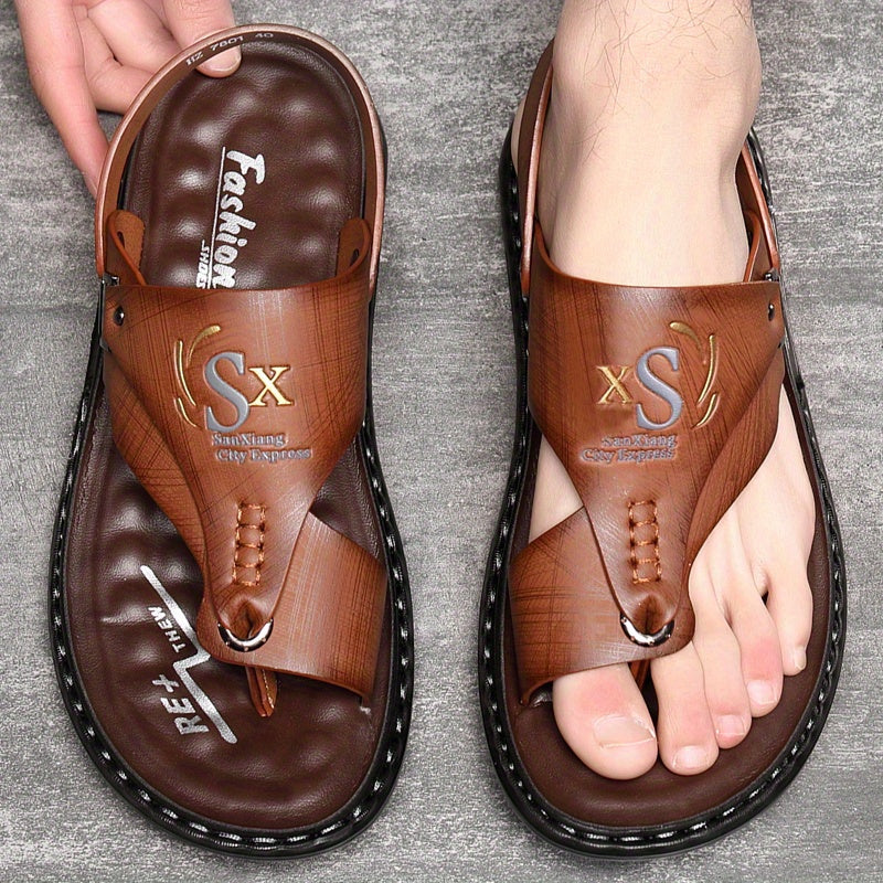 📢📢50 % DE RÉDUCTION !! ✨Sandales d'extérieur en cuir souple et respirant pour homme, tailles fortes🚶‍♂️