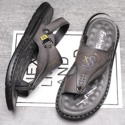 📢📢50 % DE RÉDUCTION !! ✨Sandales d'extérieur en cuir souple et respirant pour homme, tailles fortes🚶‍♂️
