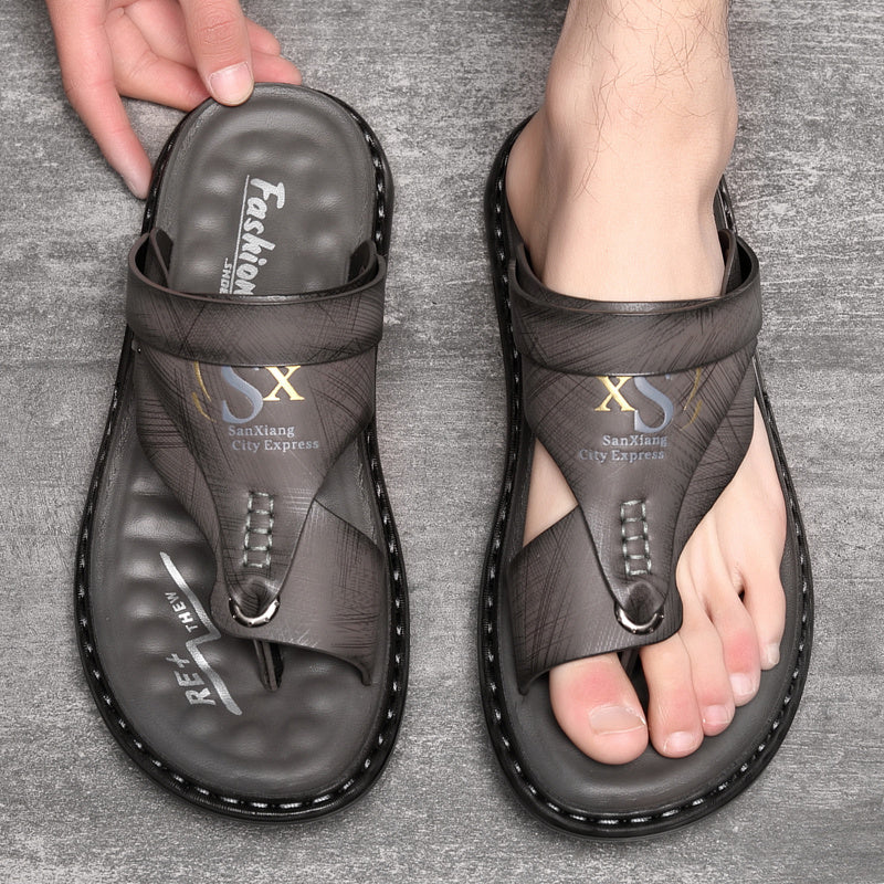 📢📢50 % DE RÉDUCTION !! ✨Sandales d'extérieur en cuir souple et respirant pour homme, tailles fortes🚶‍♂️