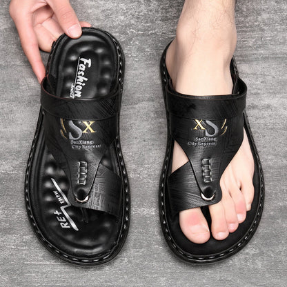📢📢50 % DE RÉDUCTION !! ✨Sandales d'extérieur en cuir souple et respirant pour homme, tailles fortes🚶‍♂️