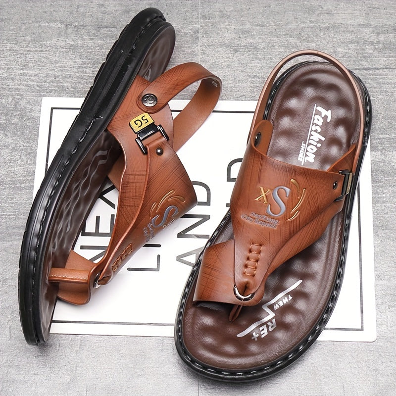 📢📢50 % DE RÉDUCTION !! ✨Sandales d'extérieur en cuir souple et respirant pour homme, tailles fortes🚶‍♂️