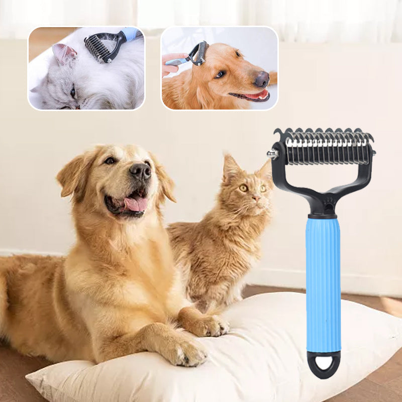 🐾✨ Brosse de Toilettage Double Face pour Animaux – Démêle & Polit en Un Temps 🐶🐱