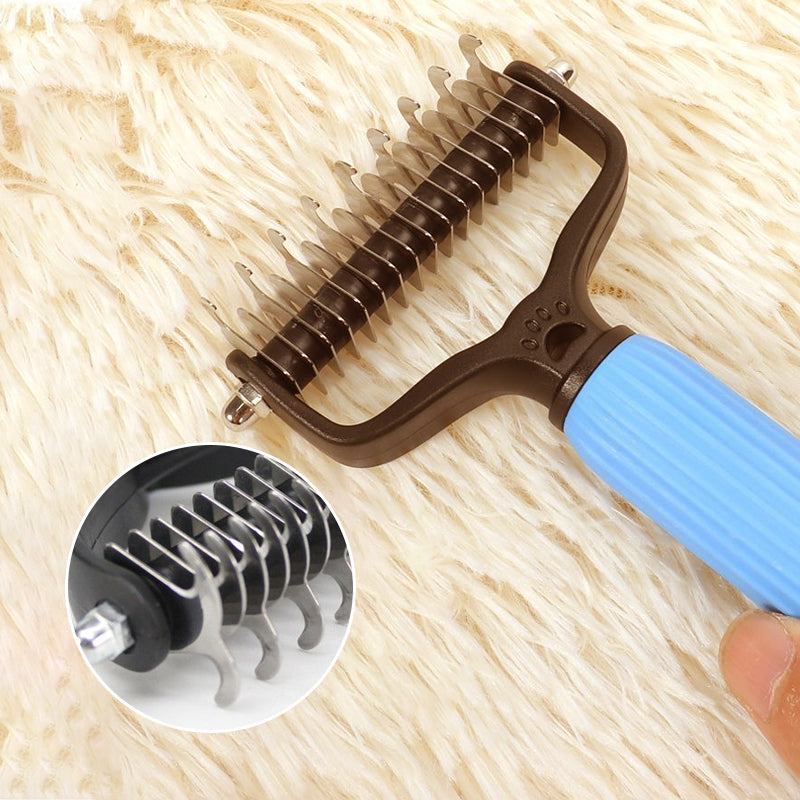 🐾✨ Brosse de Toilettage Double Face pour Animaux – Démêle & Polit en Un Temps 🐶🐱