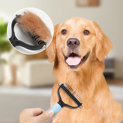 🐾✨ Brosse de Toilettage Double Face pour Animaux – Démêle & Polit en Un Temps 🐶🐱