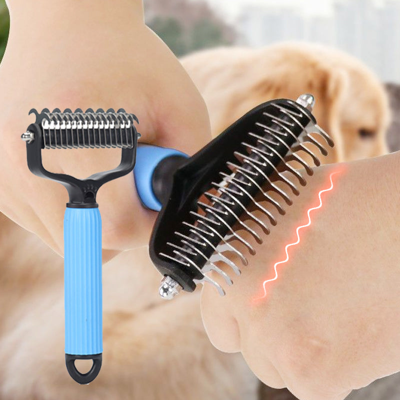 🐾✨ Brosse de Toilettage Double Face pour Animaux – Démêle & Polit en Un Temps 🐶🐱