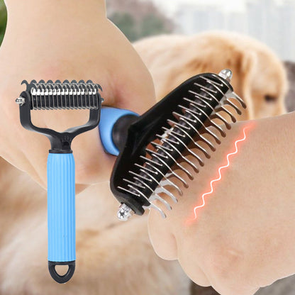 🐾✨ Brosse de Toilettage Double Face pour Animaux – Démêle & Polit en Un Temps 🐶🐱