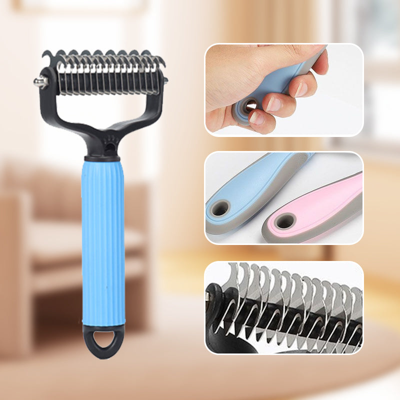🐾✨ Brosse de Toilettage Double Face pour Animaux – Démêle & Polit en Un Temps 🐶🐱