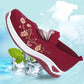 🥿 50% DE RÉDUCTION 🔥 Mocassins décontractés à broderie florale en tricot – Confortables, élastiques & parfaits pour le quotidien, le bureau ou les promenades estivales 🌸
