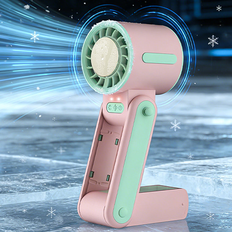 ❄️Ventilateur portable pliable avec plaque de refroidissement🌬️ Restez au frais partout et à tout moment🌞
