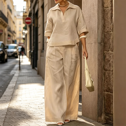 Ensemble décontracté femme : haut et pantalon large