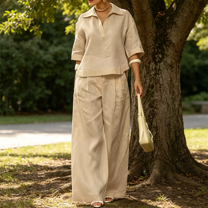 Ensemble décontracté femme : haut et pantalon large