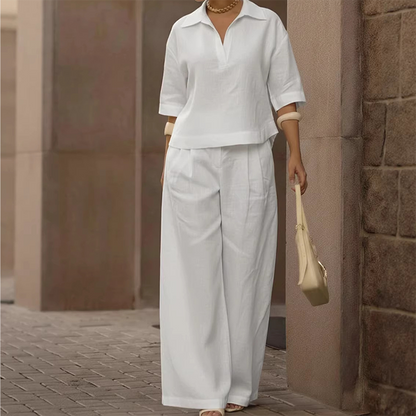 Ensemble décontracté femme : haut et pantalon large