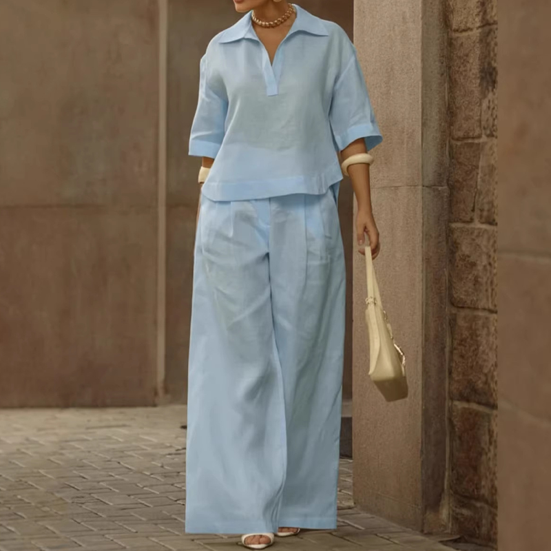 Ensemble décontracté femme : haut et pantalon large