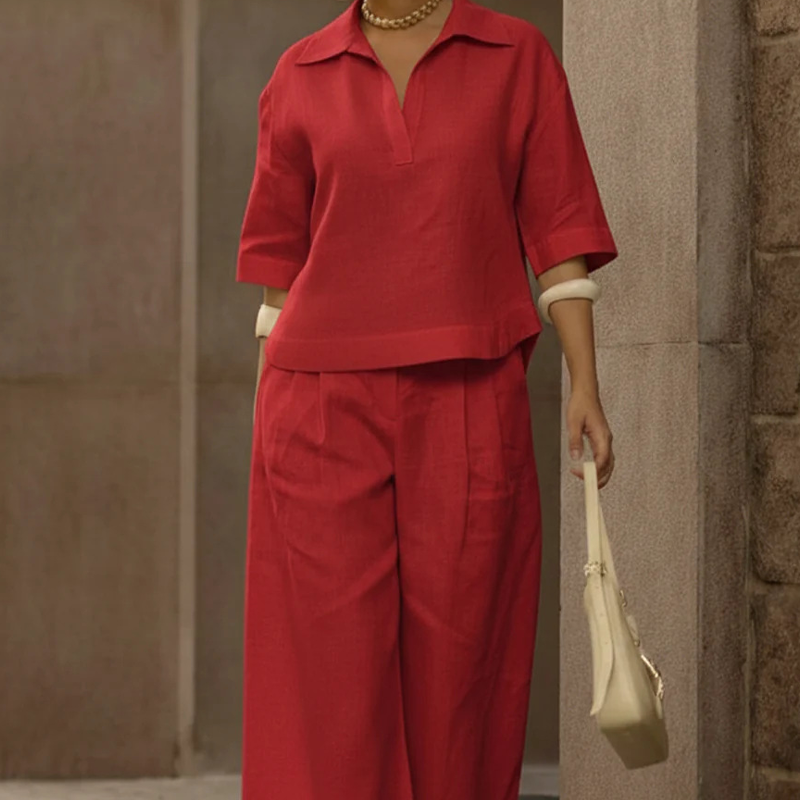 Ensemble décontracté femme : haut et pantalon large