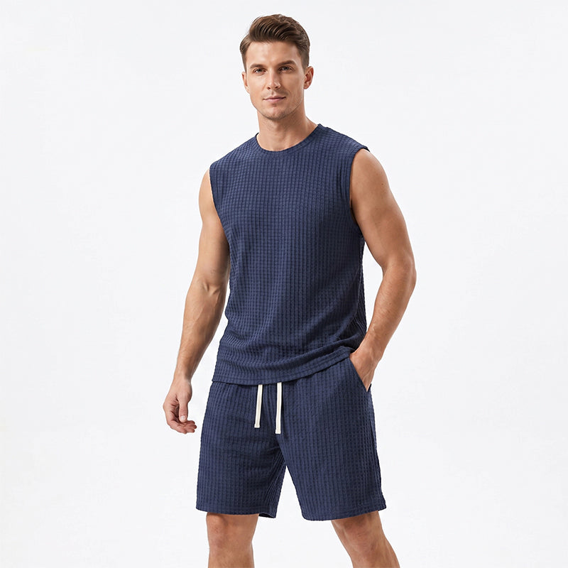 Ensemble débardeur et short de sport décontracté pour homme