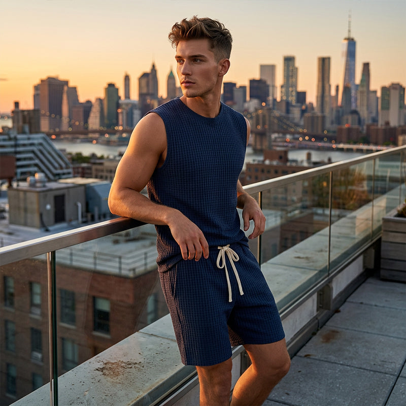Ensemble débardeur et short de sport décontracté pour homme