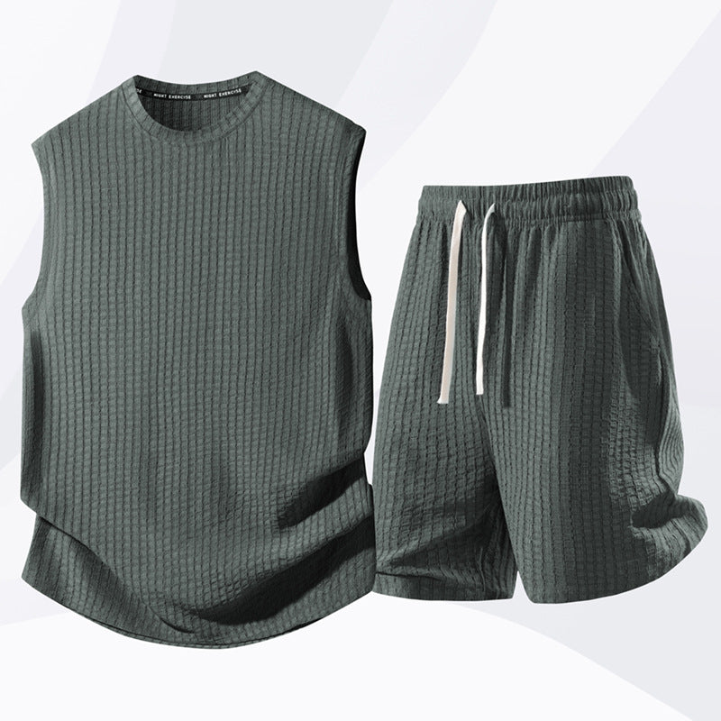 Ensemble débardeur et short de sport décontracté pour homme