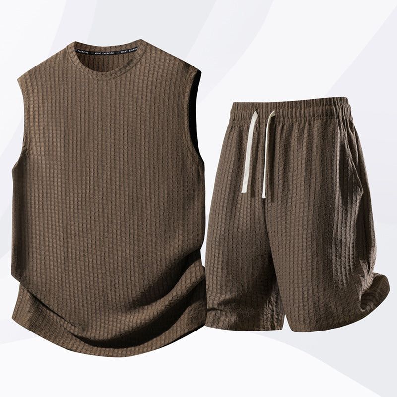 Ensemble débardeur et short de sport décontracté pour homme