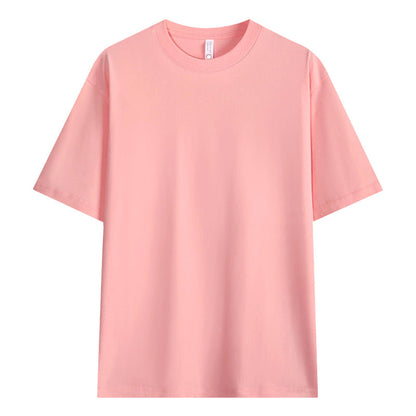 T-shirt unisexe en pur coton uni à épaules tombantes