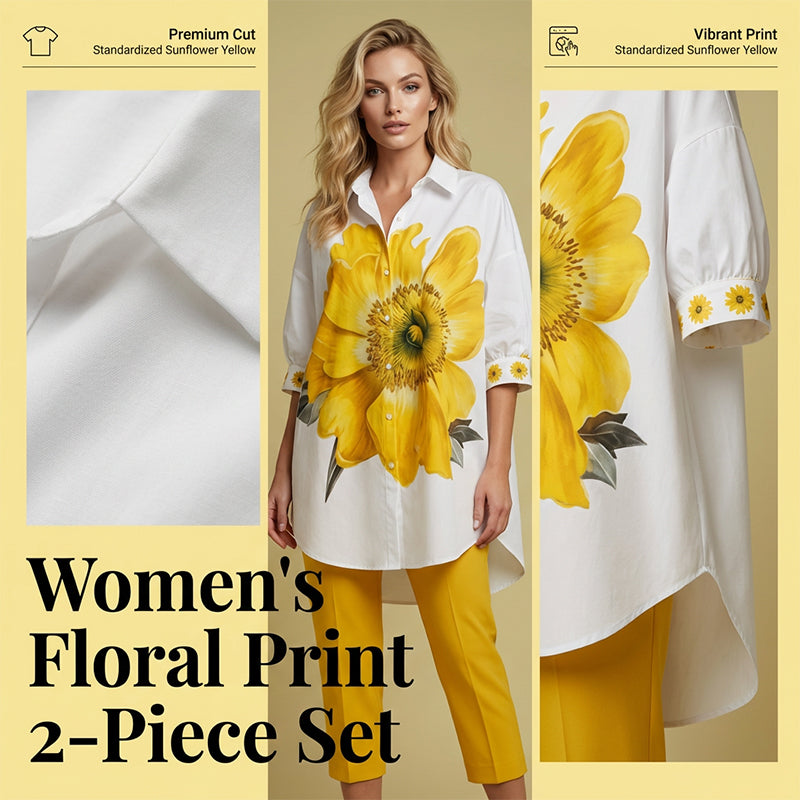 Ensemble deux pièces à imprimé floral pour femme