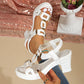 👡 56% DE RÉDUCTION EN CE MOMENT ! ✨ Sandales à talons pour femmes avec bride en T – Bride élastique, plateforme amortissante et bride en T métallisée pour un confort optimal du matin au soir 💃