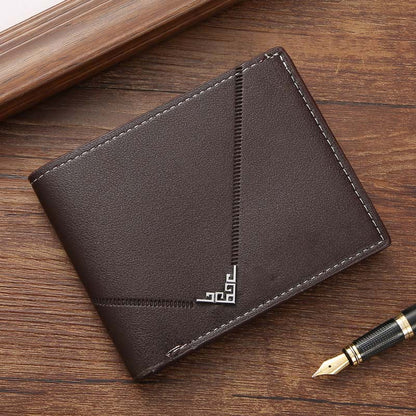 Portefeuille classique fin et portable pour homme