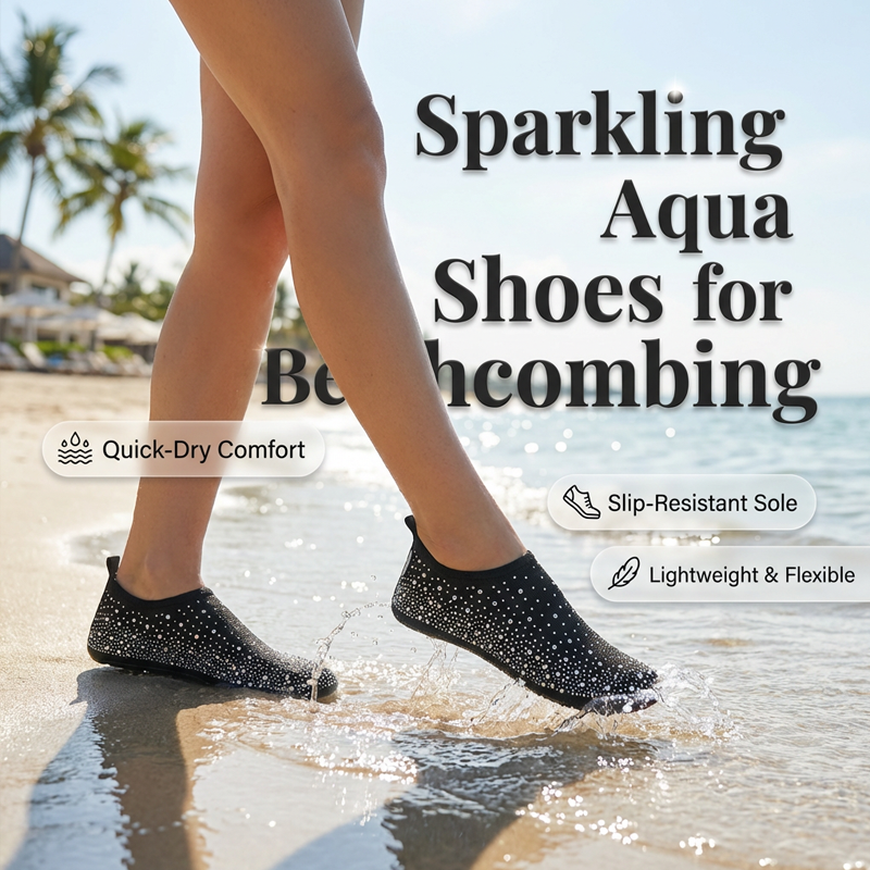 🏖️ PROMO LIMITÉE 50% DE RÉDUCTION ! ✨ Chaussures de Plage – Pailletées, Antidérapantes, Respirantes ✨