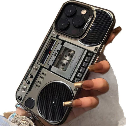 📼✨ Coque Téléphone Design Retro Boombox Lecteur de Cassette – Style Vintage 📱