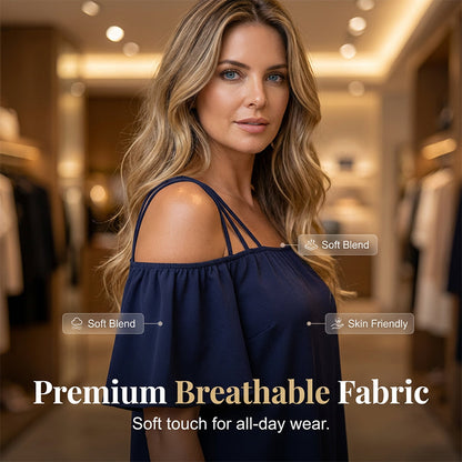 🔥Superbe affaire👗 Robe élégante unie pour femme