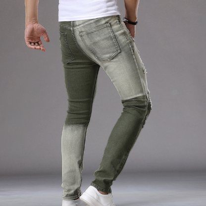 Jean slim déchiré dégradé pour homme