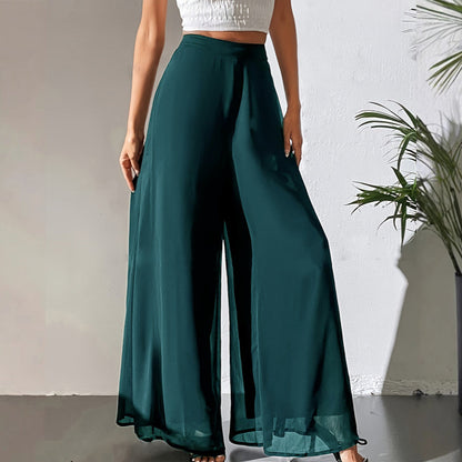 ✨ Chic et confortable : un pantalon ample en mousseline pour femme, idéal pour toutes les occasions ✨