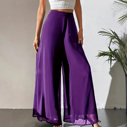 ✨ Chic et confortable : un pantalon ample en mousseline pour femme, idéal pour toutes les occasions ✨
