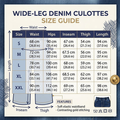 🌼56 % de réduction👖 Jean Denim Large & Court | Taille Élastique Sans Bouton ✨