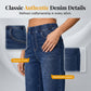 🌼56 % de réduction👖 Jean Denim Large & Court | Taille Élastique Sans Bouton ✨