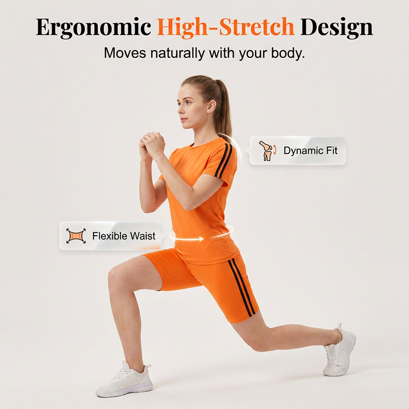 Ensemble décontracté pour femme comprenant un haut à manches courtes et un short