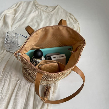 👒 PROMO LIMITÉE 50% DE RÉDUCTION ! 🏖️ Sac Bandoulière Femme en Paille Tissée – Grand Format, Léger, Style Plage ✨