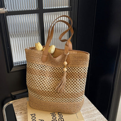 👒 PROMO LIMITÉE 50% DE RÉDUCTION ! 🏖️ Sac Bandoulière Femme en Paille Tissée – Grand Format, Léger, Style Plage ✨