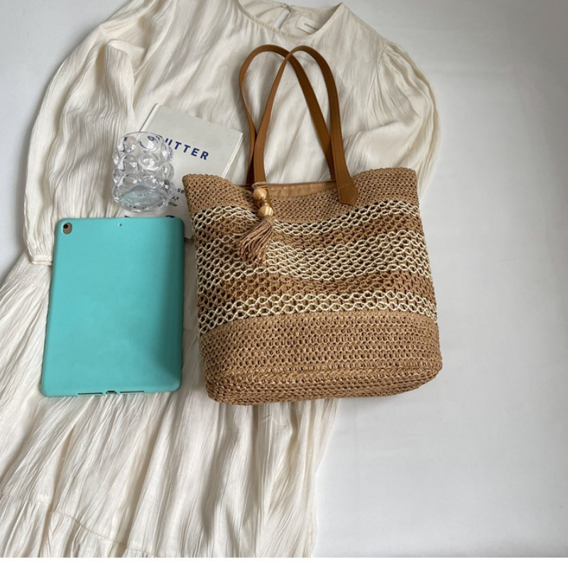 👒 PROMO LIMITÉE 50% DE RÉDUCTION ! 🏖️ Sac Bandoulière Femme en Paille Tissée – Grand Format, Léger, Style Plage ✨