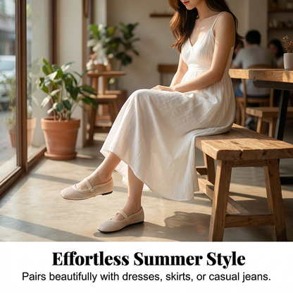 👡 50% DE RÉDUCTION 🌸 Mary Janes légères – Élégance & confort pieds nus – Semelle souple, design intemporel – parfaites pour le quotidien ou les sorties ✨💃🌿