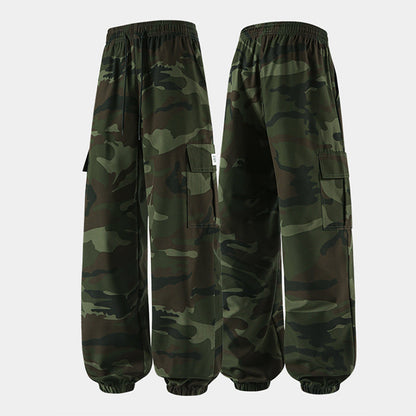 👖 50 % DE RÉDUCTION POUR UNE DURÉE LIMITÉE ! 😎  Pantalon décontracté camouflage – Taille élastiquée, poches cargo, bas évasés 🪂