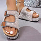 🌼Mules Scintillantes ✅ Plate-forme Liège & Semelle Ergonomique | Perles et Strass 👡 50 % de réduction + livraison gratuite🔥