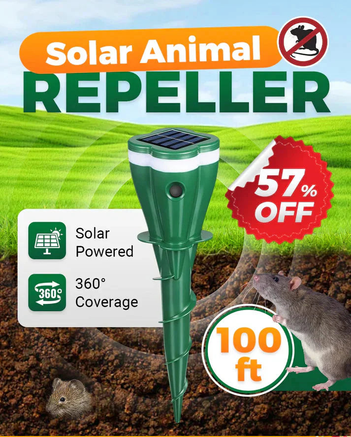 Répulsif Solaire Étanche à Vis contre les Taupes