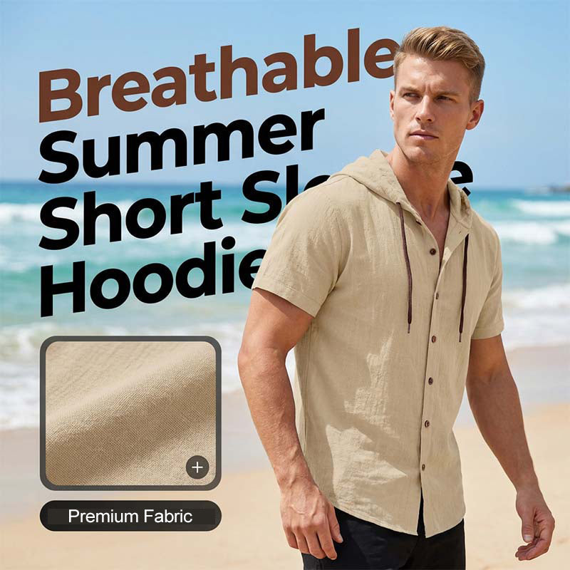 👕Hoodie Homme Été ✅ Lin Respirant | Style Décontracté & Chic 🏖️ -50% 🔥
