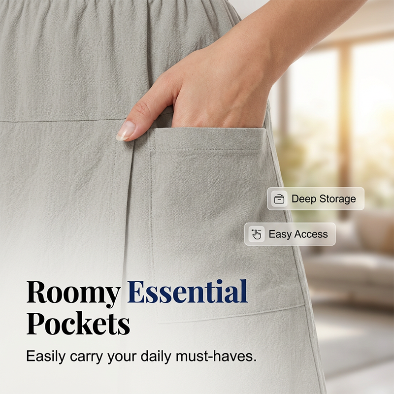 Jupe-short décontractée à taille élastique pour femme