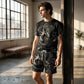 Ensemble 2 pièces T-shirt imprimé et short pour homme