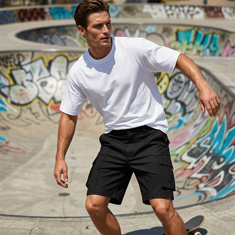 🩳 OFFRE LIMITÉE : 50 % DE RÉDUCTION ! ✨ Short cargo homme – Coupe ample, multiples poches, résistant 🍂