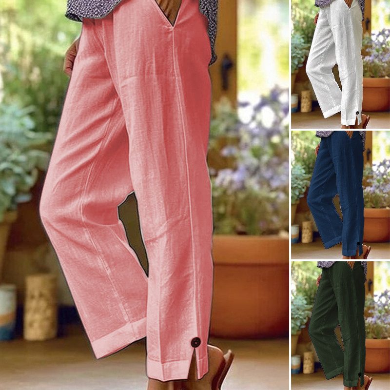 Pantalon Femme Coupe Droite Longueur Cheville