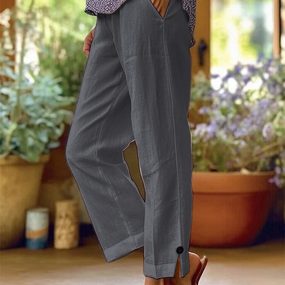 Pantalon Femme Coupe Droite Longueur Cheville