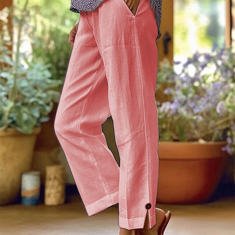 Pantalon Femme Coupe Droite Longueur Cheville