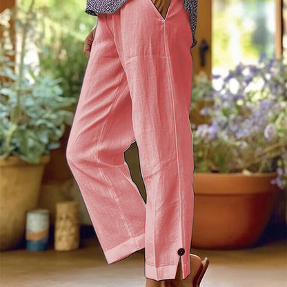 Pantalon Femme Coupe Droite Longueur Cheville